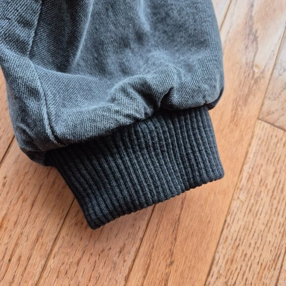 Vintage Molson Canadian Rocks Denim Bomber Coat Snap Front Jacket XL - Picture 10 of 15